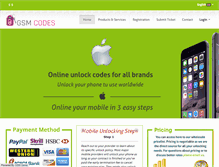 Tablet Screenshot of gsmcodes.org